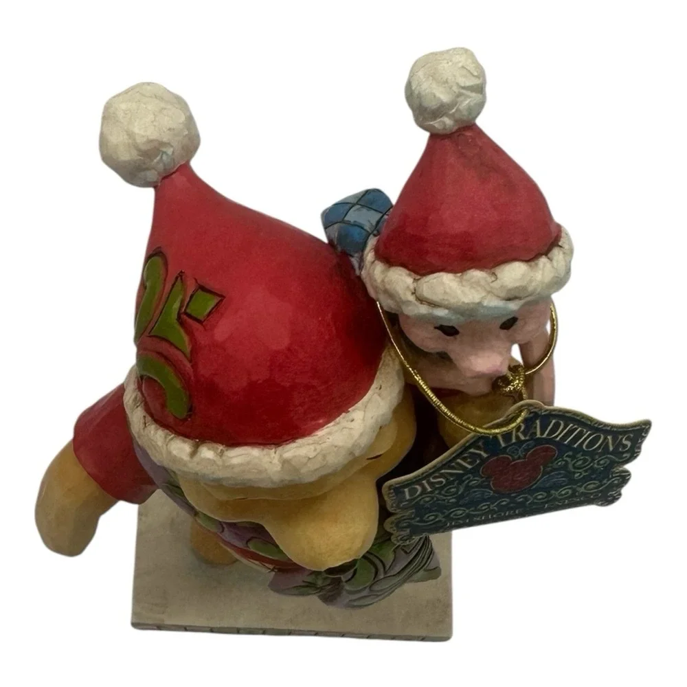 Jim Shore Winnie the Pooh Piglet Christmas Figurine Forever Friends 4027920‎